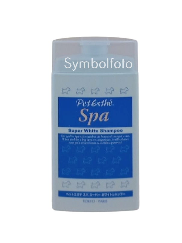 Spa Super White Shampoo | exklusives Shampoo für weißhaarige Hunde 200ml  abgefüllt